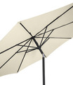 Parasoll med sveiv og tilt beige Ø300 x H247 cm - Sunlife